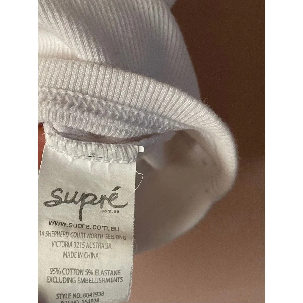 Supré White Mock Neck Crop Top Size S